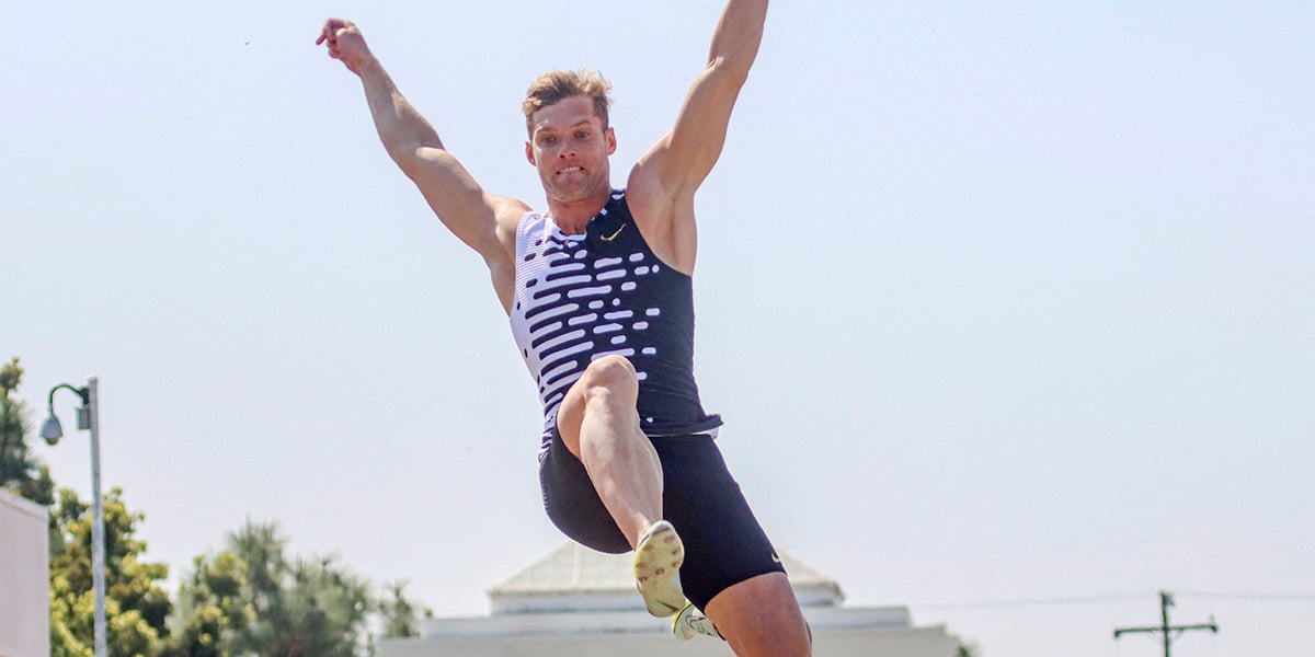Kevin Mayer à San Diego (Californie), en mars.