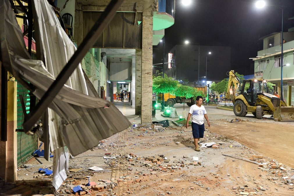 Consequences d'un tremblement de terre a machala, en equateur