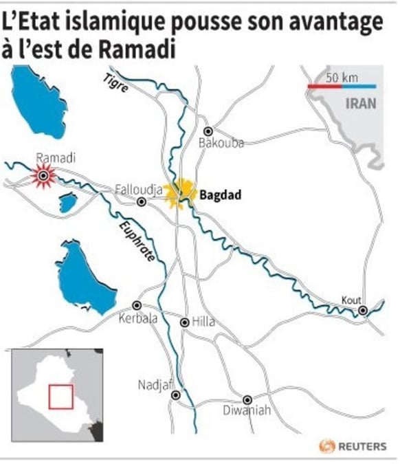 L’etat islamique pousse son avantage a l’est de ramadi