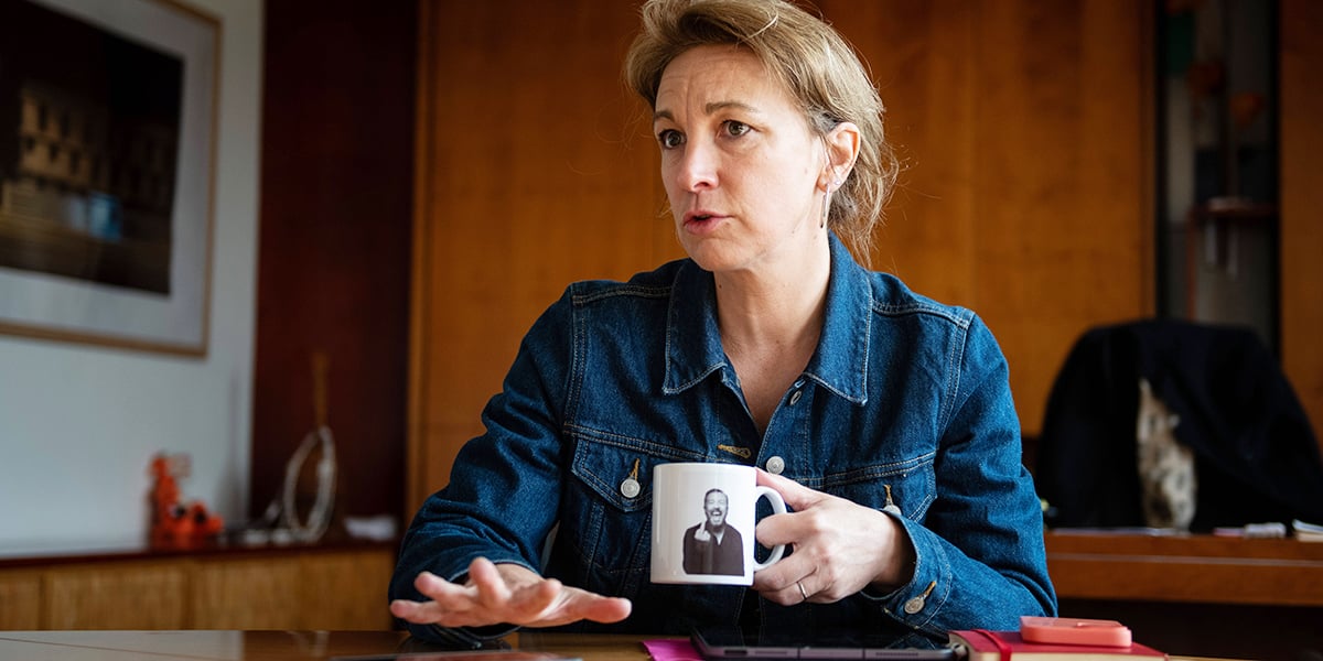 Marylise Léon au siège de la CFDT, à Paris le 26 avril.