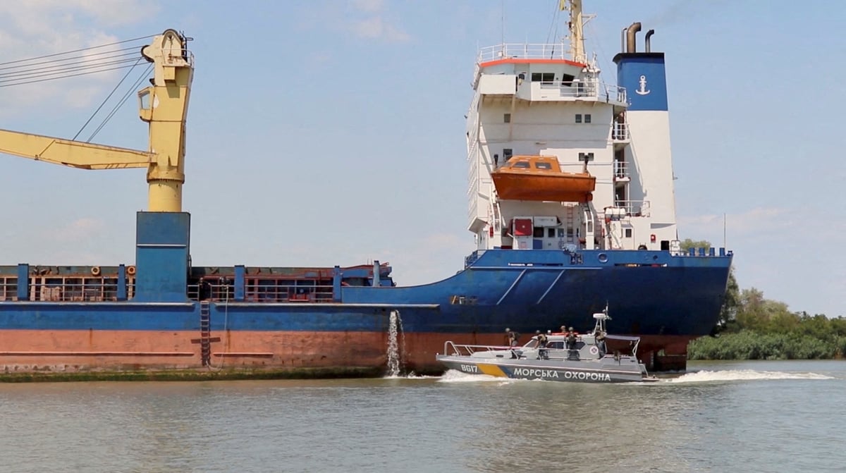 Photo d'archives d'un cargo dans la region d'odessa, en ukraine