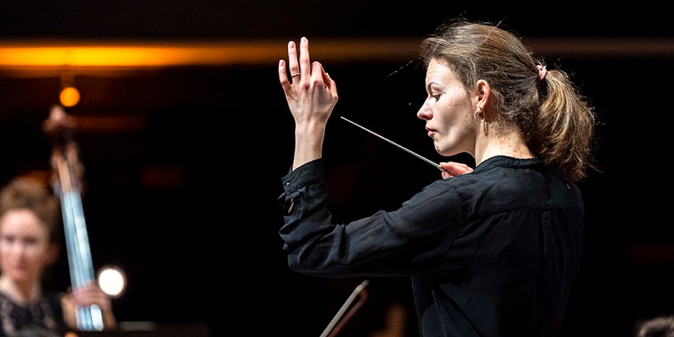 La Polonaise Anna Sulkowska-Migon, 1er prix du concours en mars 2022, lors de la finale.