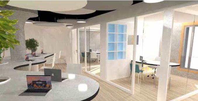 Les espaces des futurs locaux de Webqam ont été pensés pour conjuguer confort et efficacité.