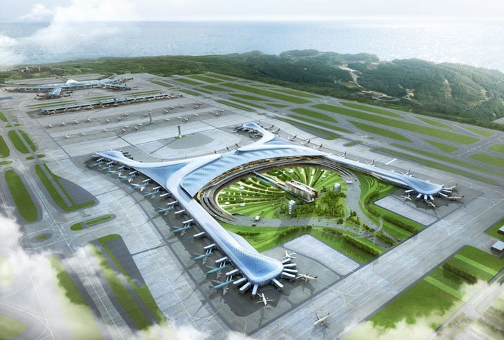 Une maquette du projet d'aéroport d'Ethiopian Airlines.