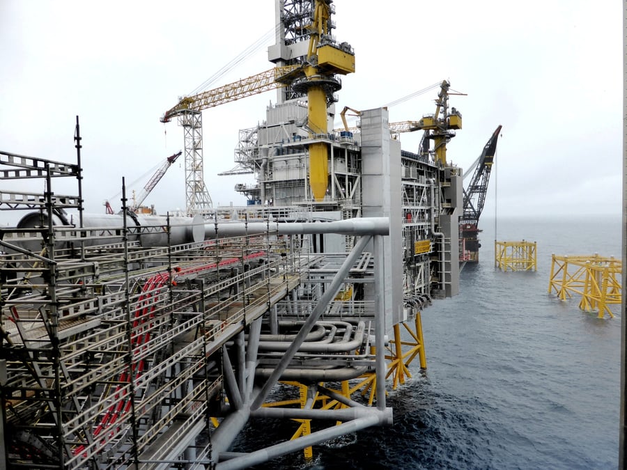 Photo d'archives d'une plateforme petroliere d'equinor en mer du nord