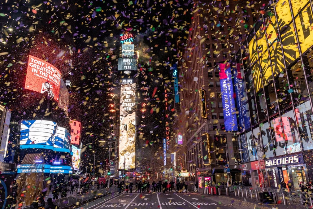 New york: comite restreint a times square pour le passage en 2021