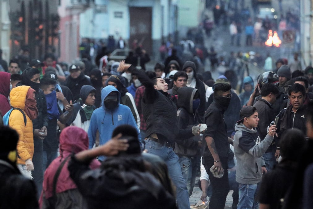 Manifestations violentes en equateur