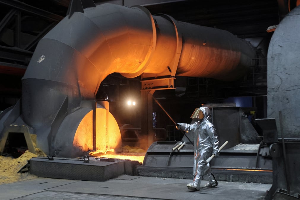 Une usine thyssenkrupp a duisburg (allemagne)
