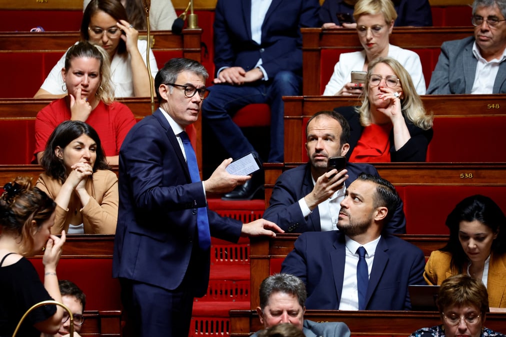 Le depute olivier faure du parti socialiste a l'assemblee nationale a paris, en france