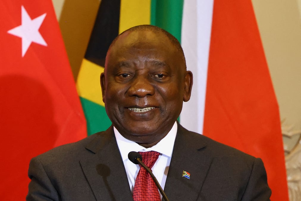 Le president sud-africain cyril ramaphosa