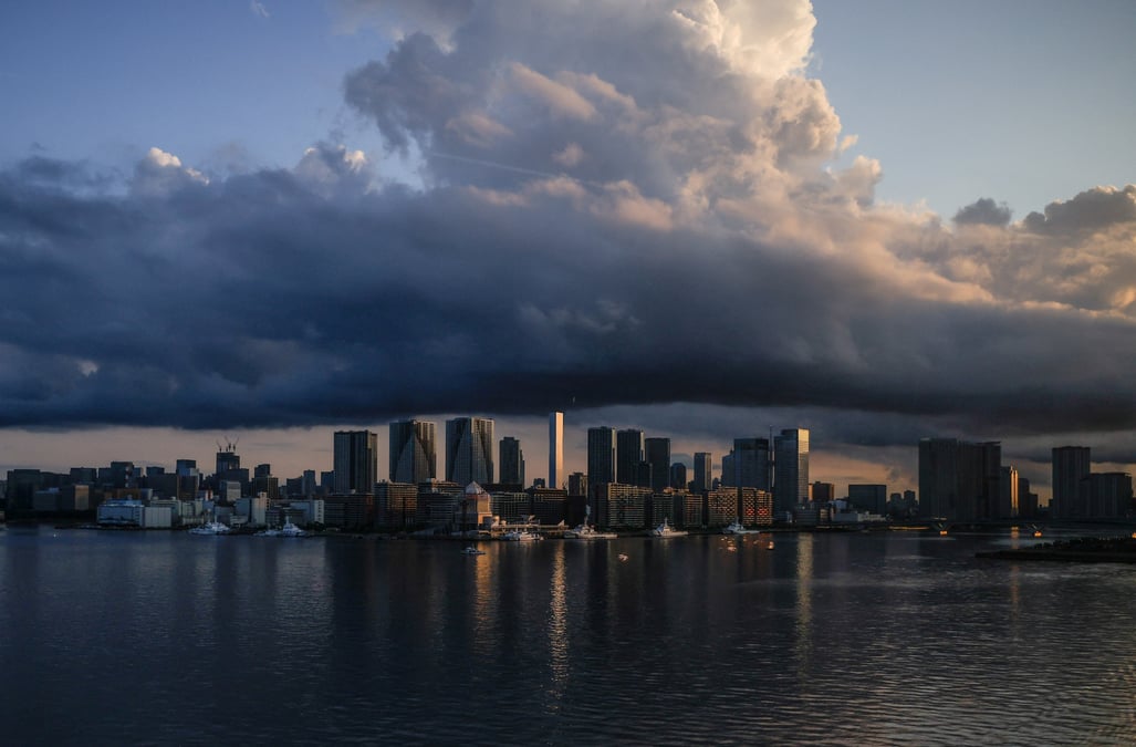 L'horizon de la ville et le port de tokyo