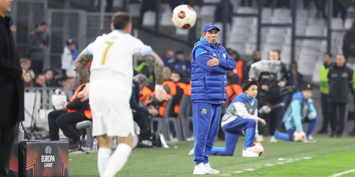 Jean-Louis Gasset lors du match OM-Shakhtar Donetsk, jeudi.