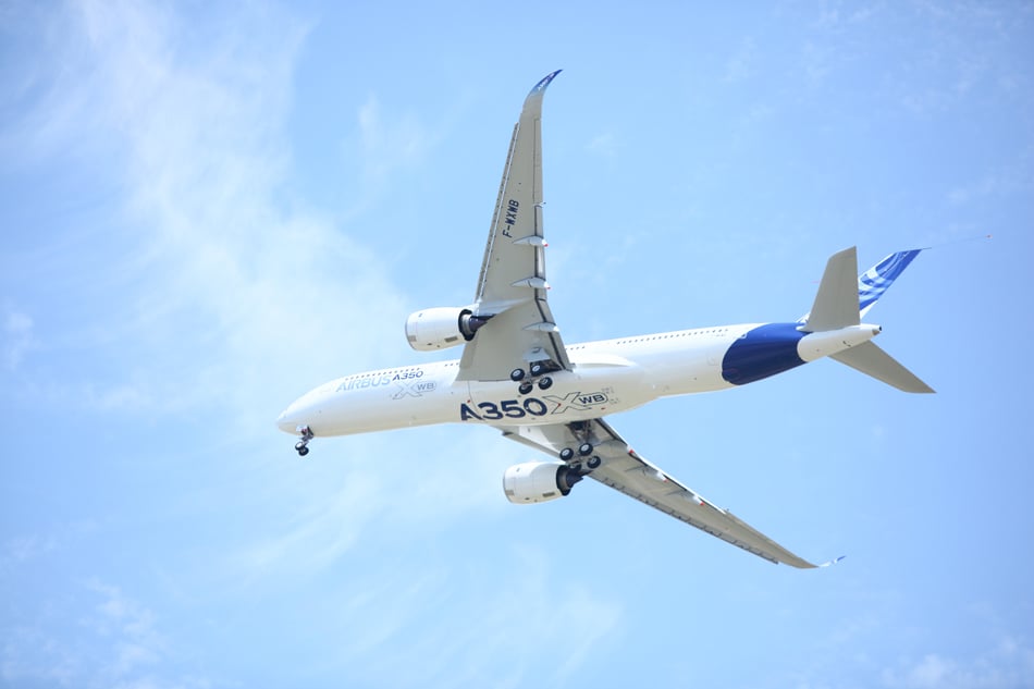 Le 1er vol de l'A350 à Toulouse