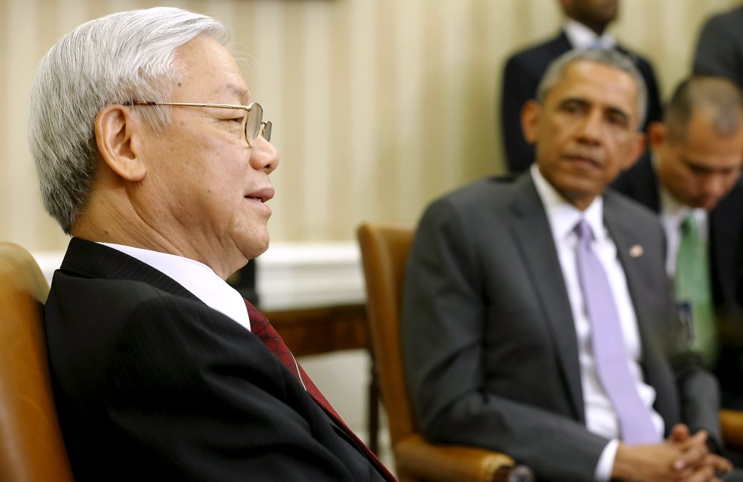 Le chef du pc vietnamien recu par obama