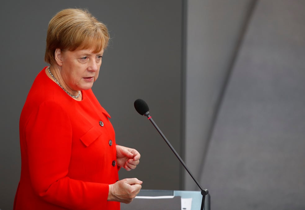 Merkel: avec les services, les usa ont un excedent avec l'ue