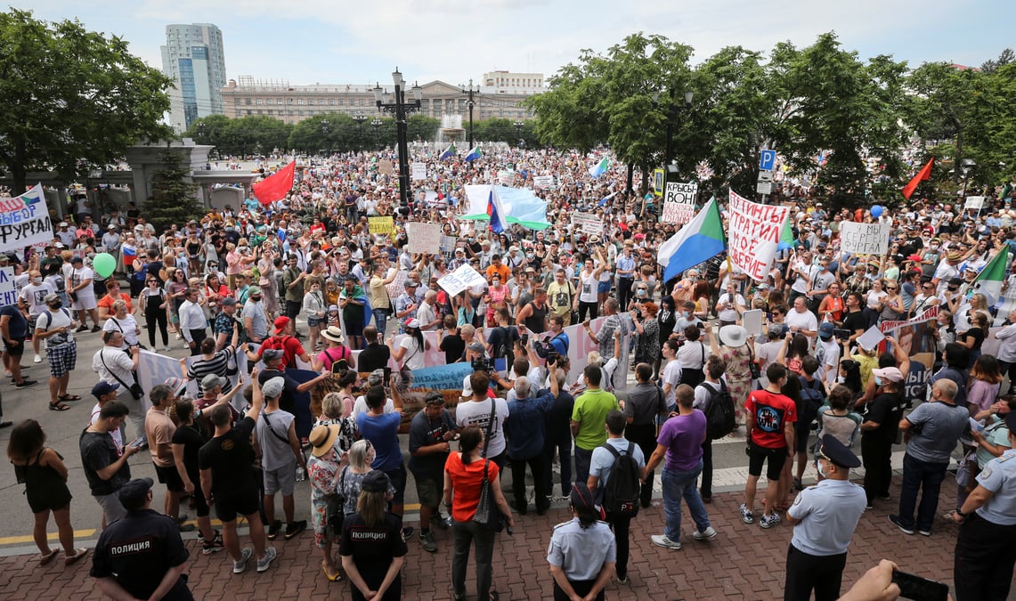 Russie: nouveau week-end de manifestation anti-kremlin a khabarovsk