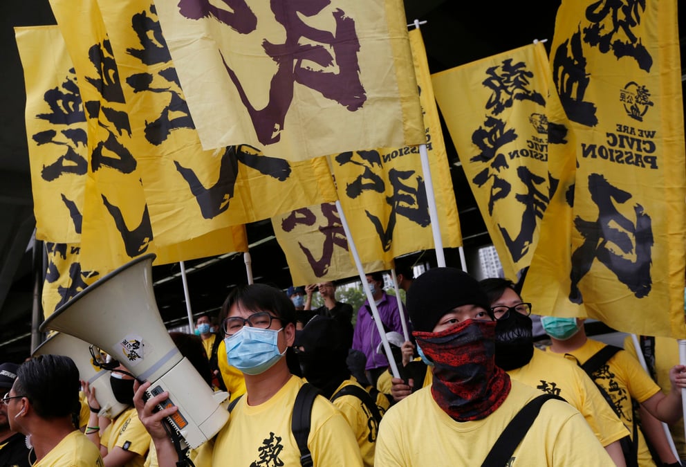 Plus de 30 arrestations lors d'une manifestation a hong kong