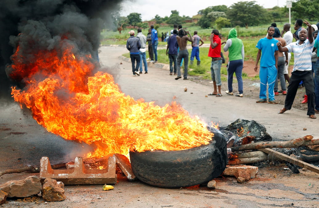 Zimbabwe: 68 blesses par balles lors des violentes manifestations