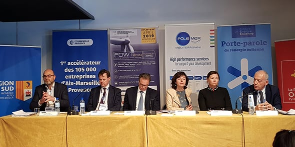 Les élus de 4 Régions, lors du FOWT 2019 à Montpellier