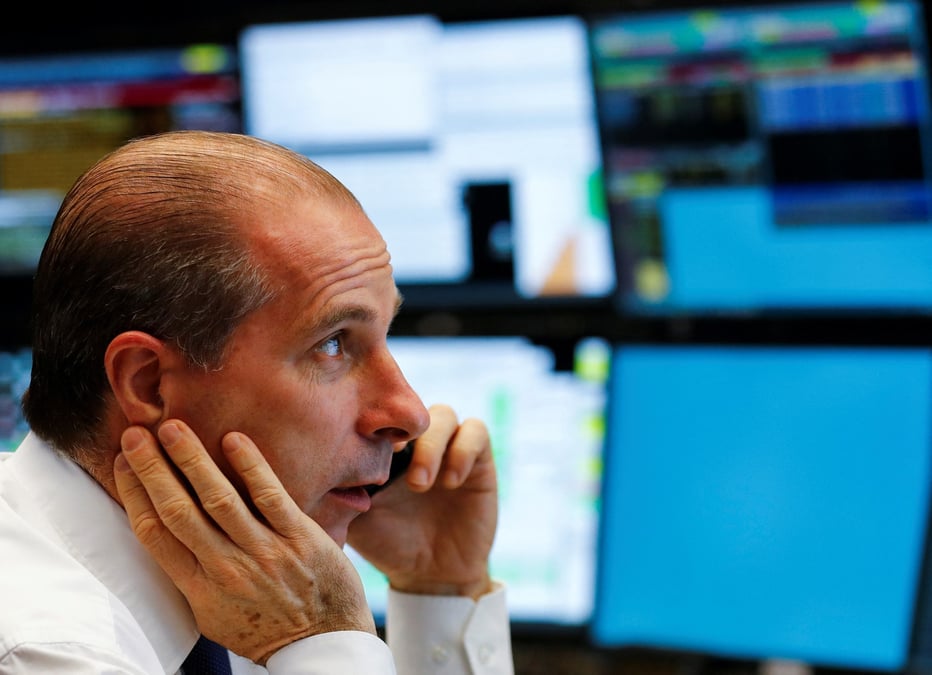 Un trader a la bourse de francfort