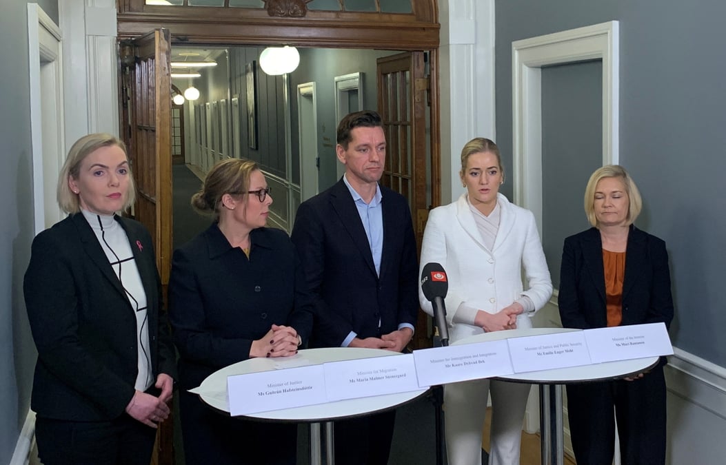 Les ministres nordiques participent a une conference de presse a copenhague