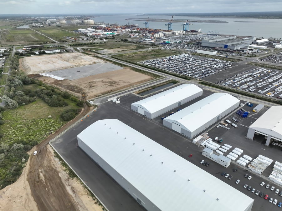 Vue aérienne de la plateforme industrielle et logistique de Montoir de Bretagne