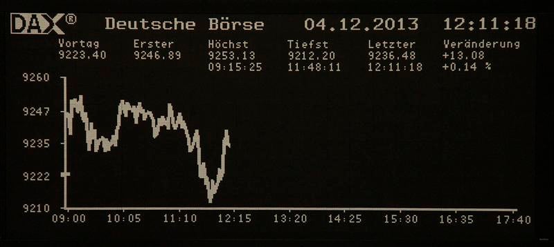 Les Bourses européennes dans le rouge à la mi-séance