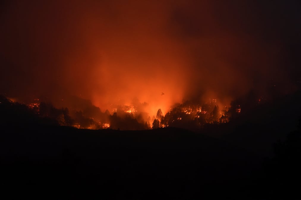 L'incendie sur la cote californienne