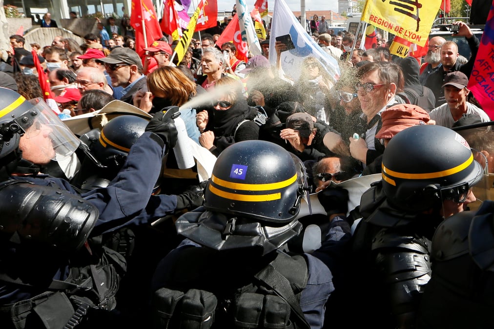 Incidents a paris et lyon dans les manifestations