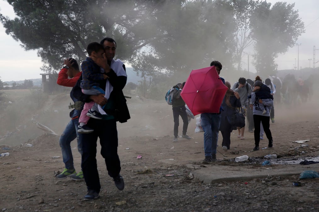 Les refugies syriens affluent en macedoine