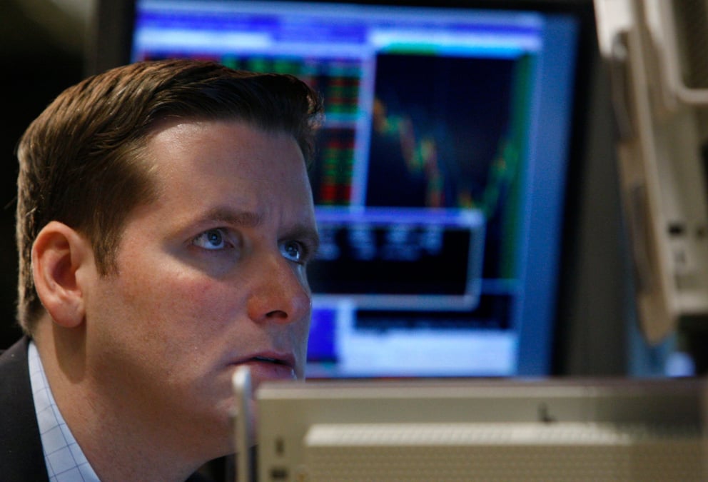Un trader a la bourse de new york