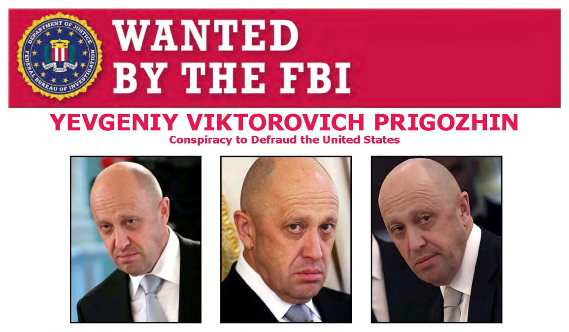 Evgueni prigojine dans un avis de recherche du fbi qui a annonce le 3 mars 2022 des sanctions contre les oligarques russes