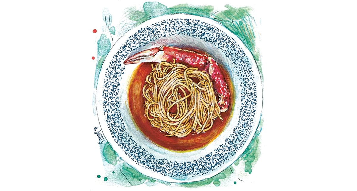Cette semaine, découvrez la recette de spaghettis à l'araignée de mer.