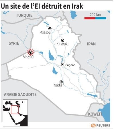 Un site de l’ei detruit en irak