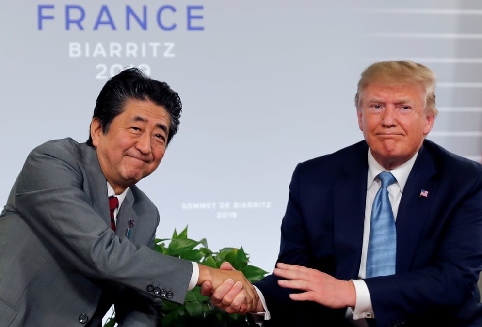 Trump affirme que washington a trouve des accords commerciaux avec tokyo