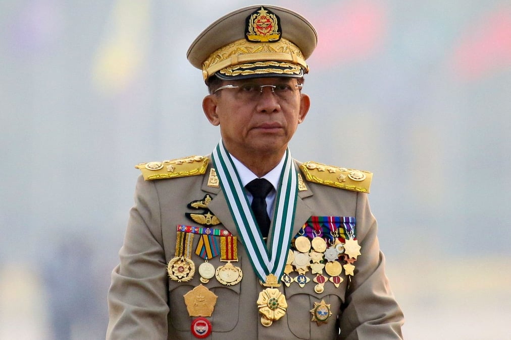 Photo d'archives du chef de la junte de la birmanie, le general min aung hlaing