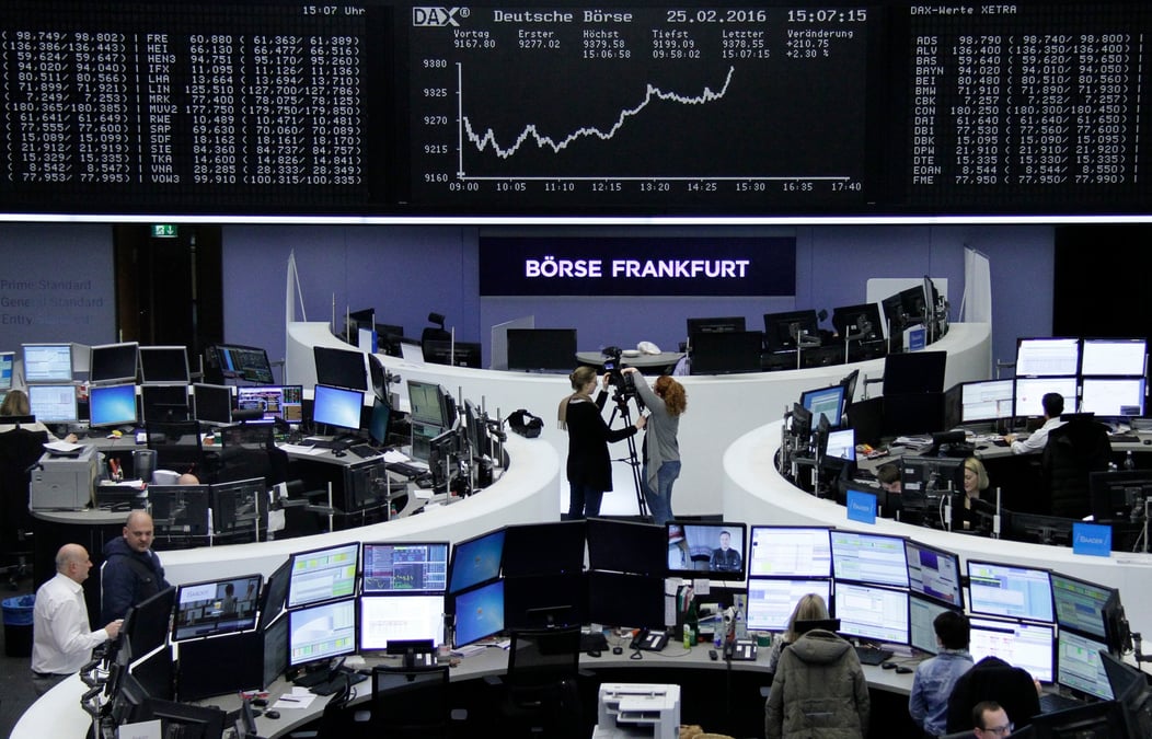 Photo de traders a francfort
