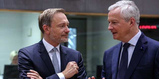 Le ministre de l'Economie et des Finances Bruno Le Maire (à droite) et son homologue allemand Christian Lindner (à gauche).
