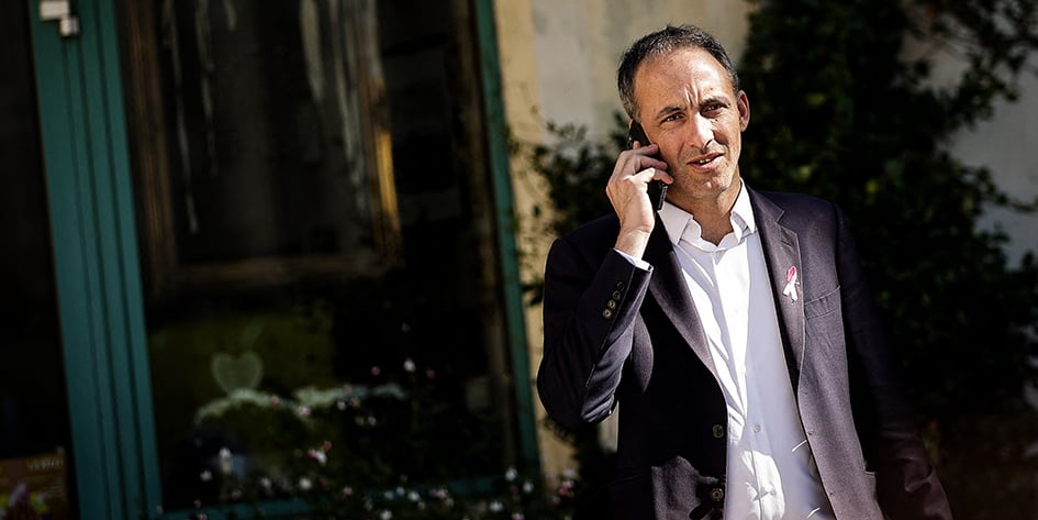 Raphaël Glucksmann à La Réole, le 5 octobre.