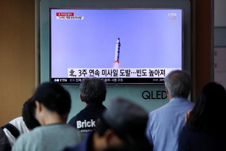 La coree du nord procede au tir d'un missile de courte portee