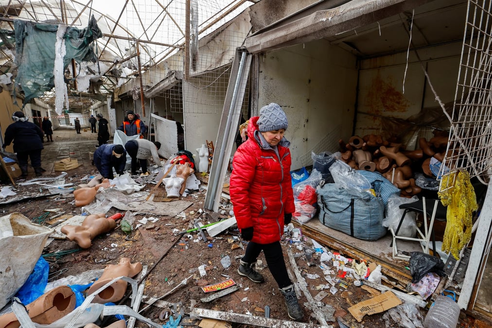 Consequences des bombardements a horlivka