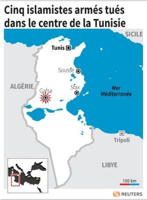 Cinq islamistes armes tues dans le centre de la tunisie