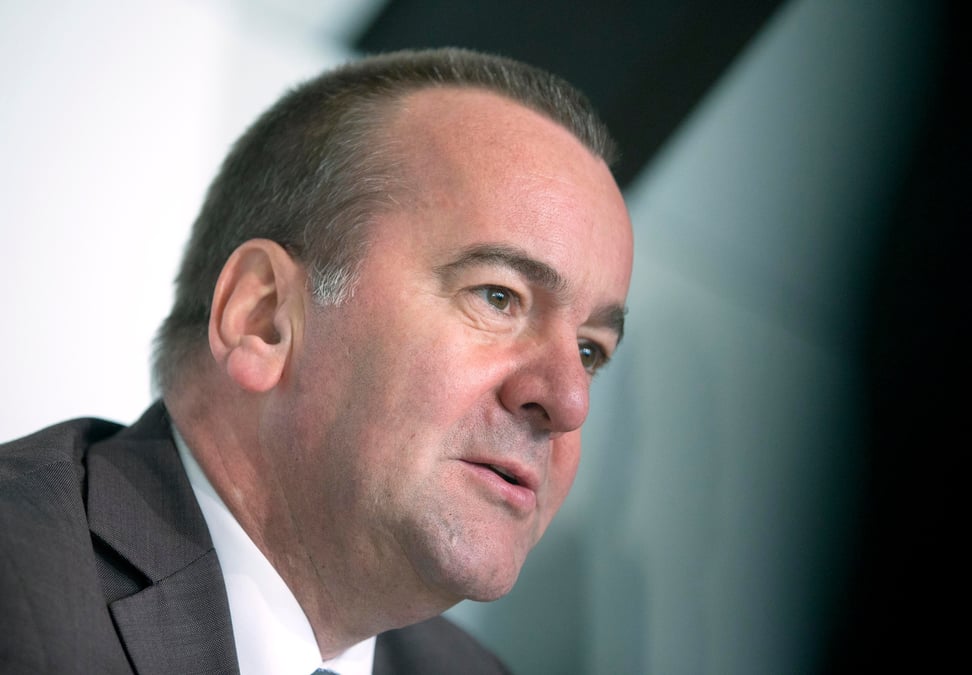 Photo d'archives du ministre de l'interieur du land de basse-saxe, boris pistorius, lors d'une conference de presse a hanovre