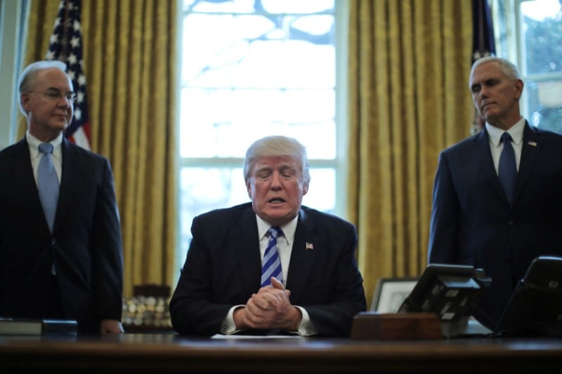 Trump se dit decu par son echec sur l'abrogation de l'obamacare