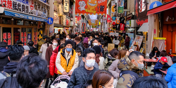 Rue commerçante à Osaka