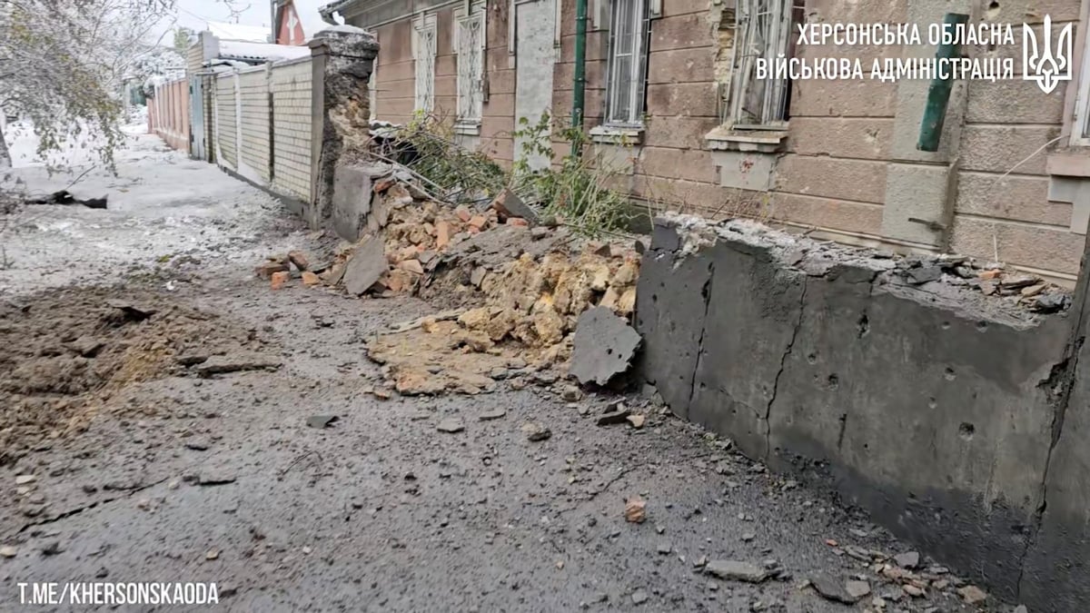 Kherson apres un bombardement russe