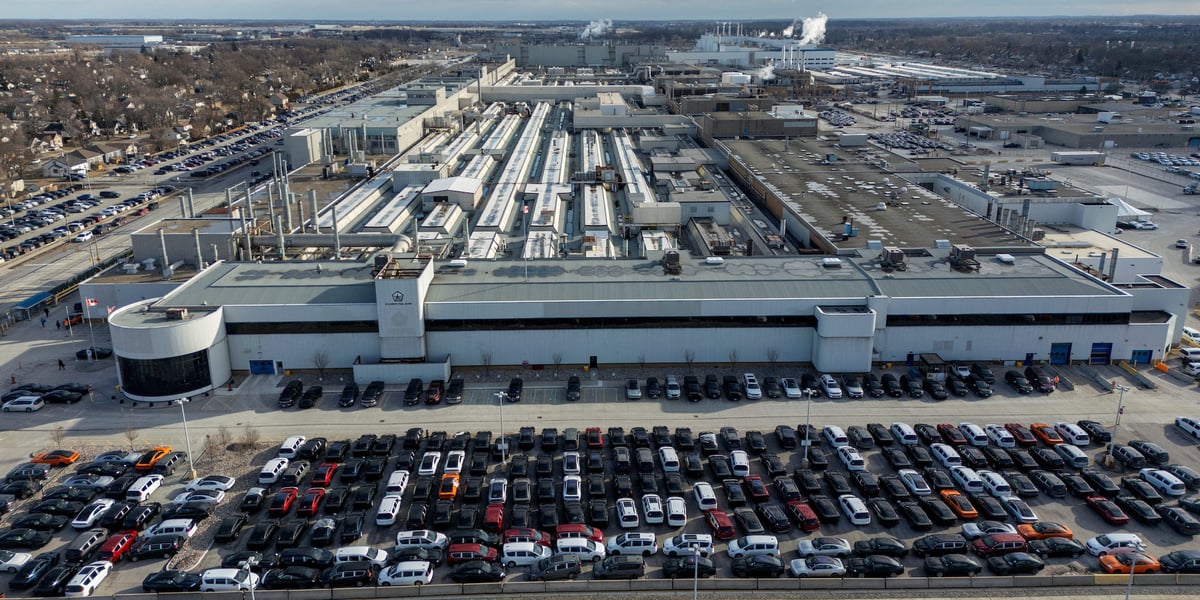 L'usine d'assemblage Chrysler de Stellantis à Windsor (Ontario), au Canada.