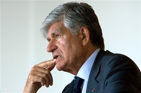 Publicis CEO Maurice Levy addresses the Reuters Technology summit in Paris