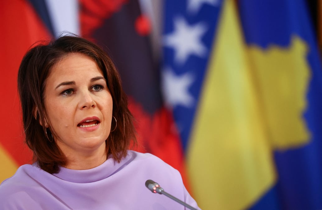 Photo de la ministre des affaires etrangeres allemande, annalena baerbock