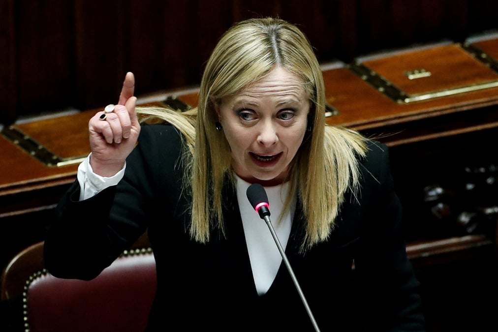 Photo d'archives du premier ministre italien giorgia meloni a rome, en italie